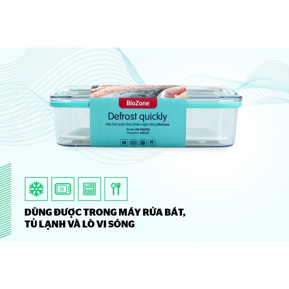 Hộp bảo quản thực phẩm ngăn đông BIOZONE KB-FR600-2700S - AN TOÀN CHO SỨC KHỎE