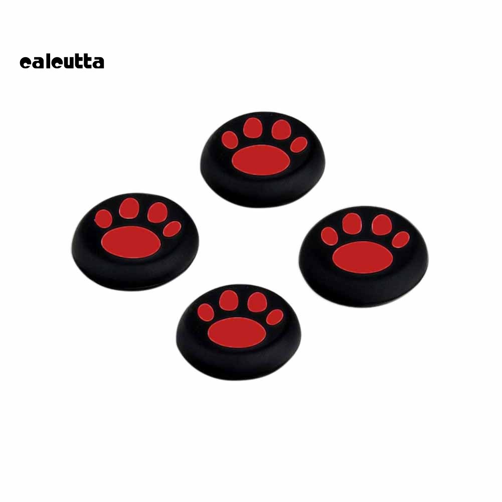 Set 4 Nút Silicon Hình Dấu Chân Mèo Bảo Vệ Cho Tay Cầm Chơi Game Ps3 Xbox One/360