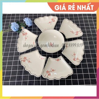 [HOT NHẤT 5 MẪU MẶT TRỜI 7 & 15 MÓN ] BỘ BÁT ĐĨA HOA CAO CẤP, RẺ - GỐM BÁT TRÀNG TRANG TRÍ ĐẸP NHẤT!