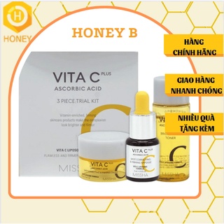 Set dưỡng da mờ thâm missha vita c plus 3 trial kit