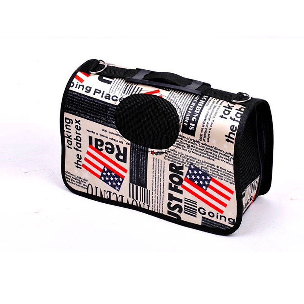 Túi vận chuyển thú cưng cờ American - Túi loại cứng có quai