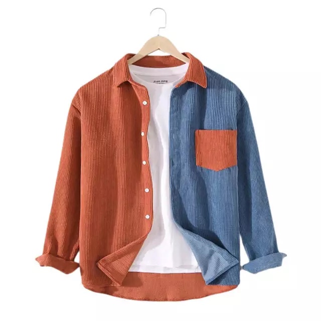 Áo sơ mi nhung tăm cao cấp TILAA FASHION kẻ hai màu phong cách hàn quốc ASN01