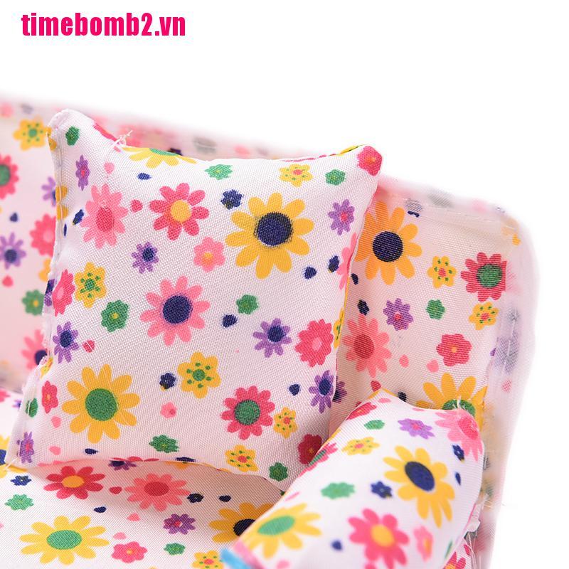 Bộ 3 Sản Phẩm Gồm 1 Ghế Sofa 2 Gối Cho Búp Bê