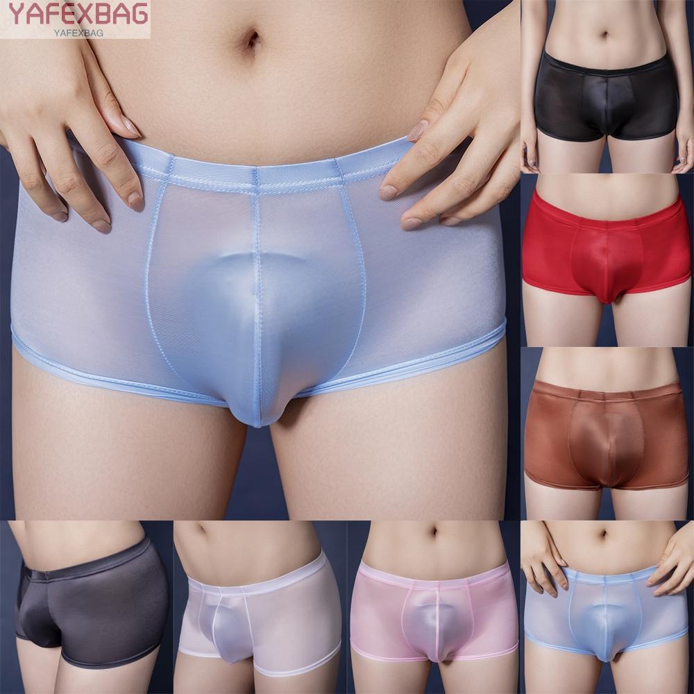 UK Man Soft Underwear See Through Boy Shorts Safty Pants Crotchles Briefs 2021