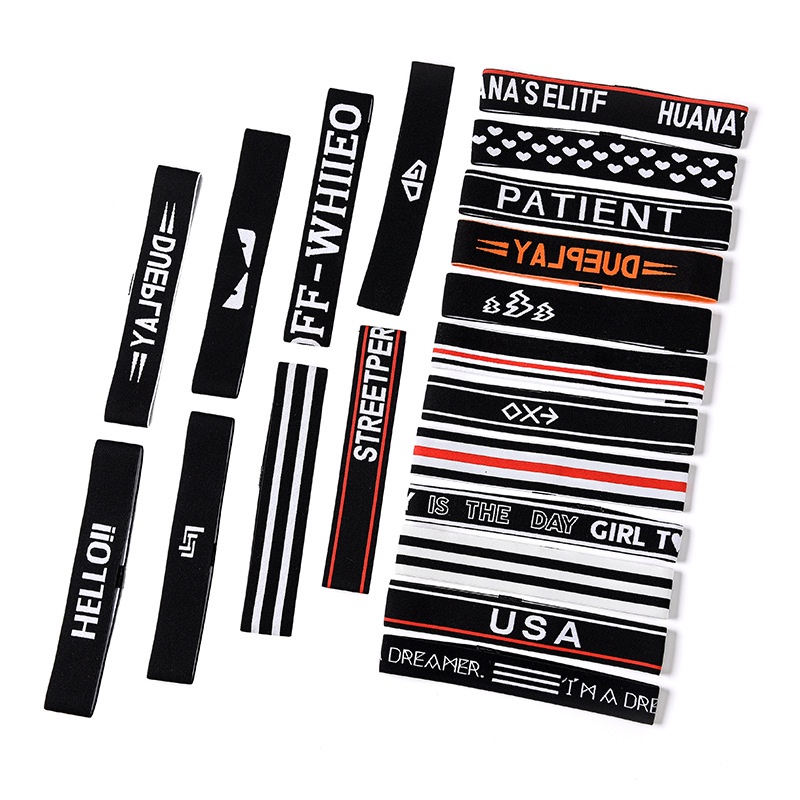 Băng đô thể thao tập gym yoga nam nữ Băng trán KPOP Hàn Quốc bản nhỏ 4 cm UNISEX Headband QACCESSORIES HA180501