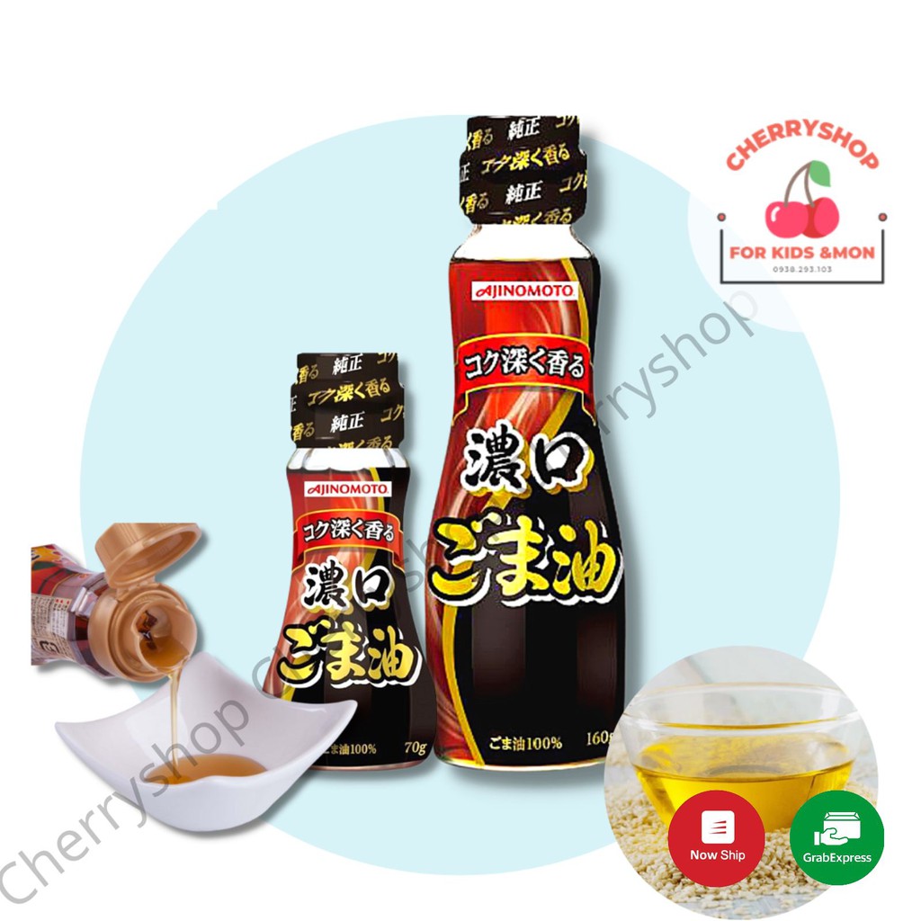 DẦU MÈ AJINOMOTO NHẬT BẢN 70gr - 160gr - dầu mè ăn dặm cho bé