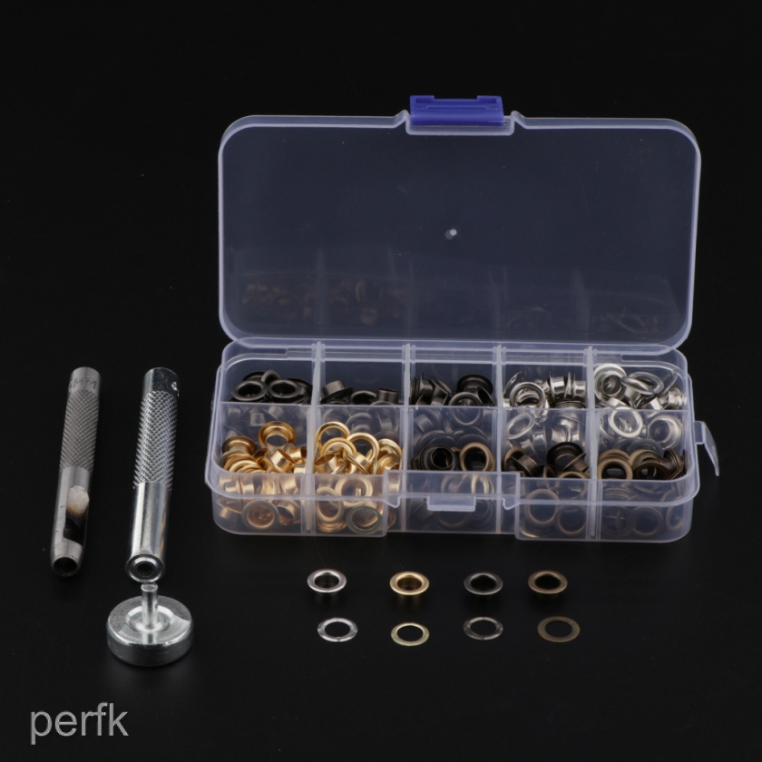 Set 200 Khoen Bằng Đồng Thau Kèm Vòng Đệm DIY Tiện Lợi