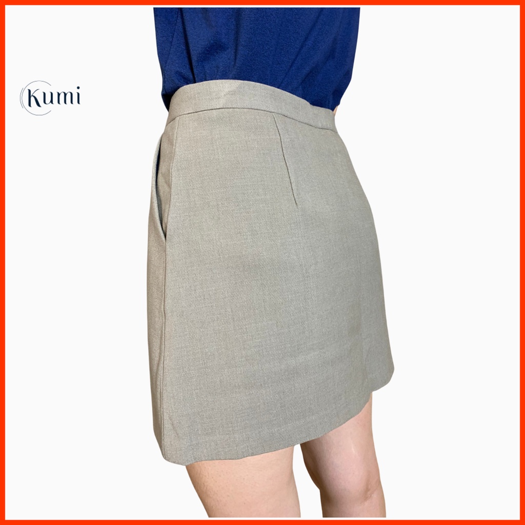 Chân váy chữ A cao cấp chất Kaki co giãn phối đồ cực đẹp Kumi Fashion | BigBuy360 - bigbuy360.vn