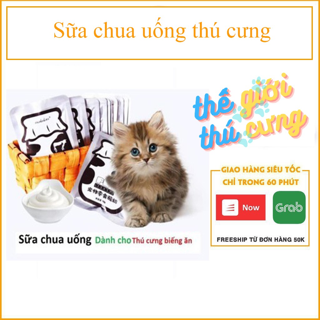 (1 gói) Sữa cho chó mèo (2 loại) Bio Milk (100gr bột) và sữa chua cho chó mèo biếng ăn (50ml nước)