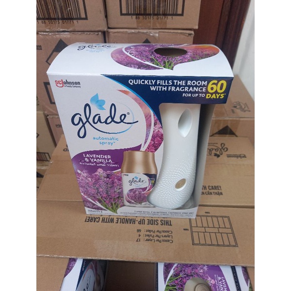 Bộ Máy Xịt Phòng Tự Động GLADE Hương Lavender 3 in 1