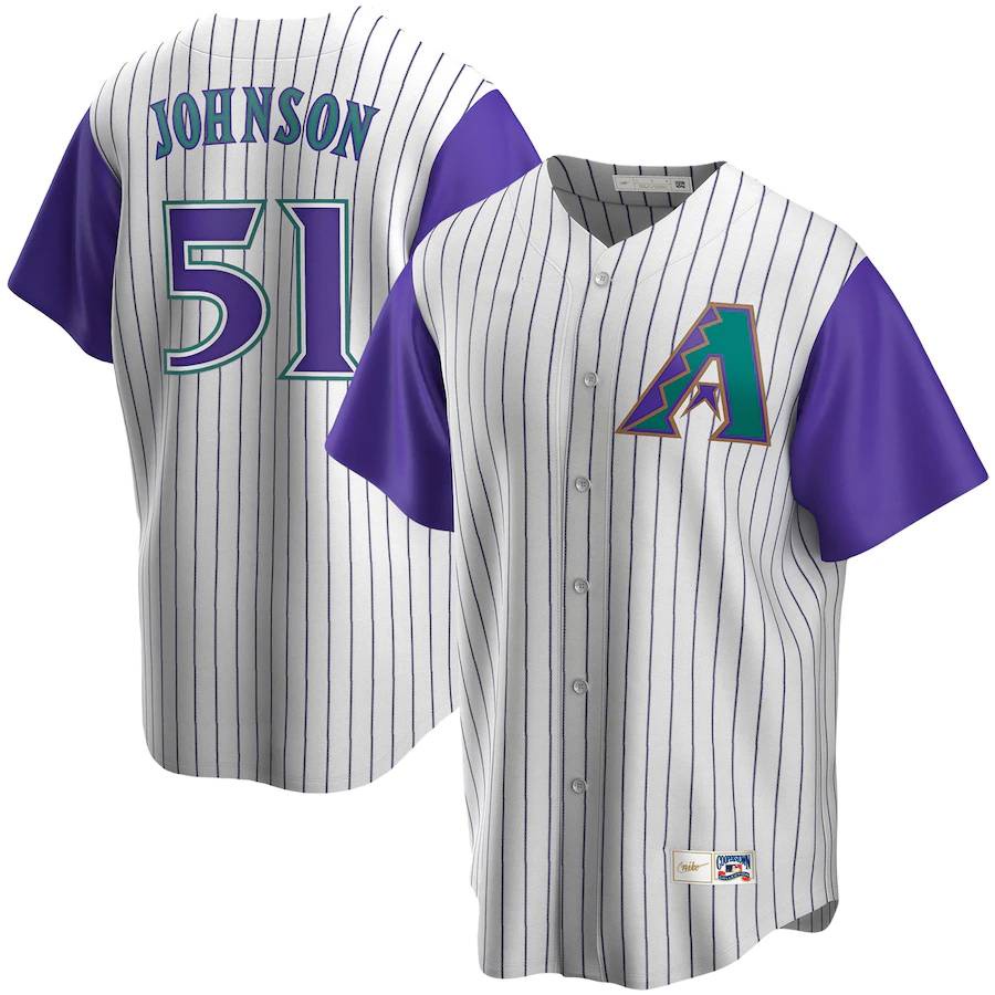 Áo Bóng Chày MLB Diamondbacks Số 51 Johnson Phong Cách Thể Thao Thời Trang Cho Nam Và Nữ