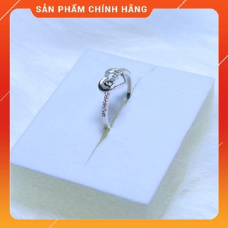 Nhẫn bạc nữ đẹp, nhẫn chữ love đính đá kbj37