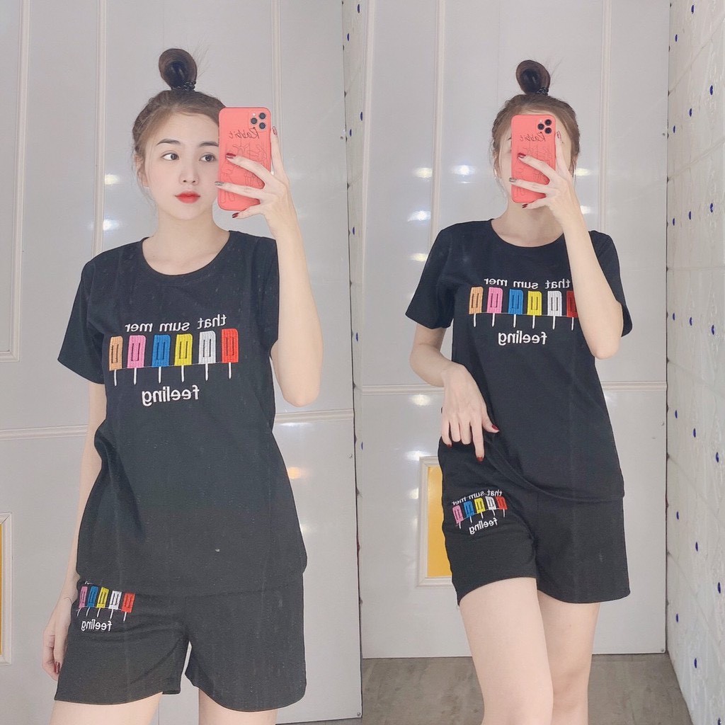 ❤️[KHAI TRƯƠNG BÁN GIÁ VỐN] Đồ bộ thun cotton mặc nhà, đồ bộ nữ đẹp chất liệu thun cotton co giãn 4 chiều