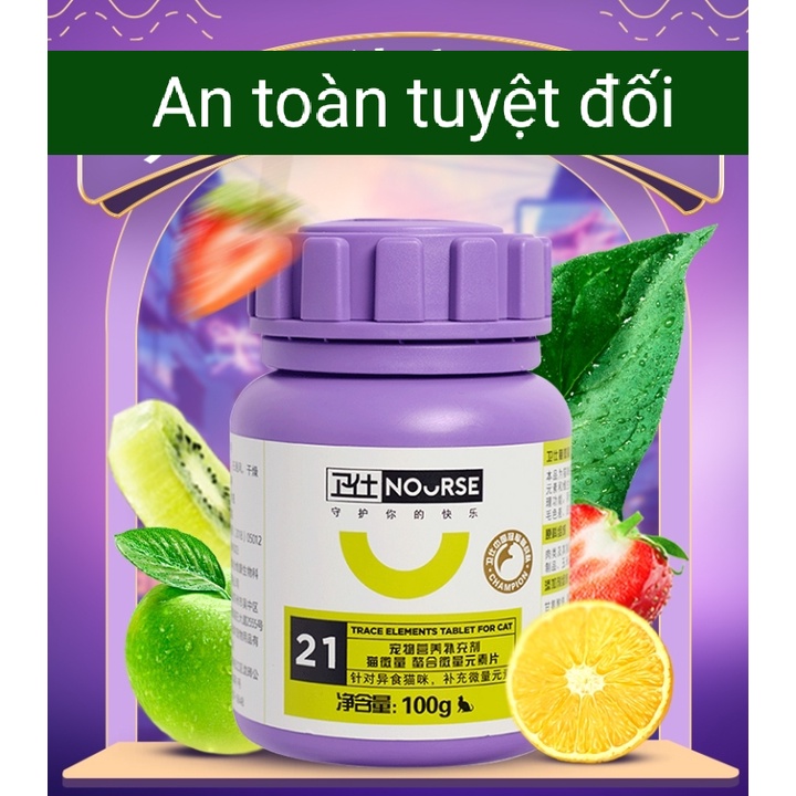 NOURSE 21 - VITAMIN CHO MÈO CON, MÈO BẦU VÀ ĐANG NUÔI CON BỔ SUNG VI LƯỢNG VÀ AXIT AMIN