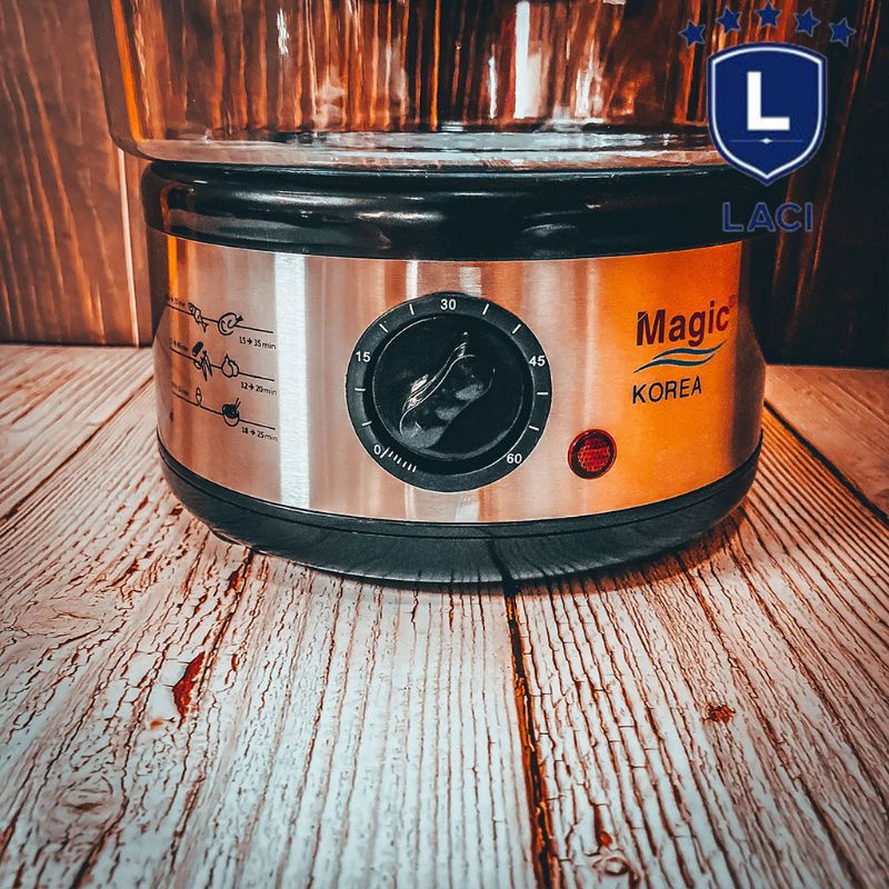 Nồi Hấp Điện Magic Korea A64 Thiết kế 2 tầng