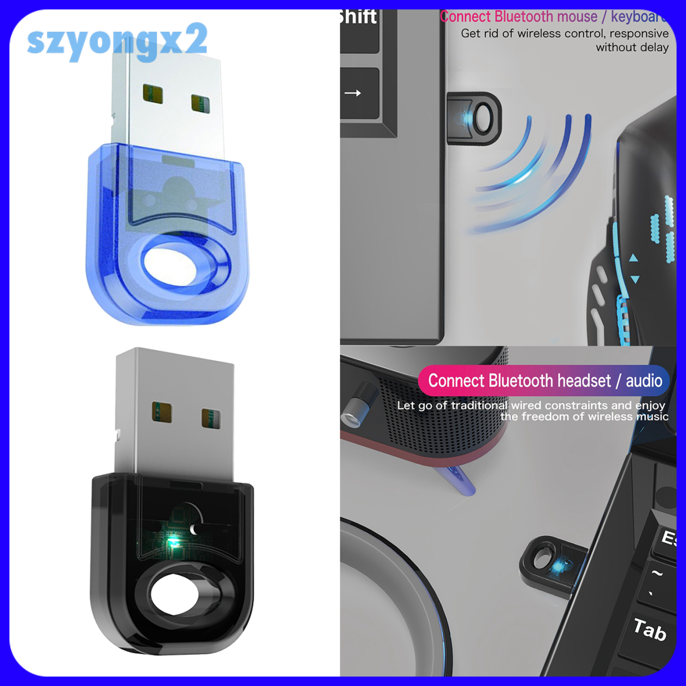 Bộ Chuyển Đổi Âm Thanh Bluetooth Không Dây Szyongx2 Cho Pc Laptop | BigBuy360 - bigbuy360.vn