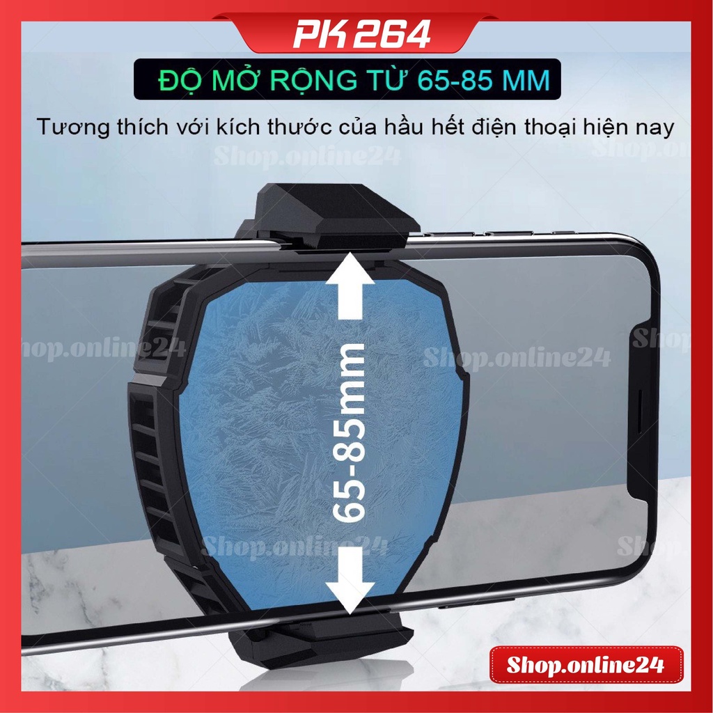 Quạt tản nhiệt điện thoại sò lạnh MEMO DL05/FL05/G6 chơi PUBG FF ROS Siêu lạnh, hiển thị nhiệt độ, LED RGB, Kẹp 2 chiều