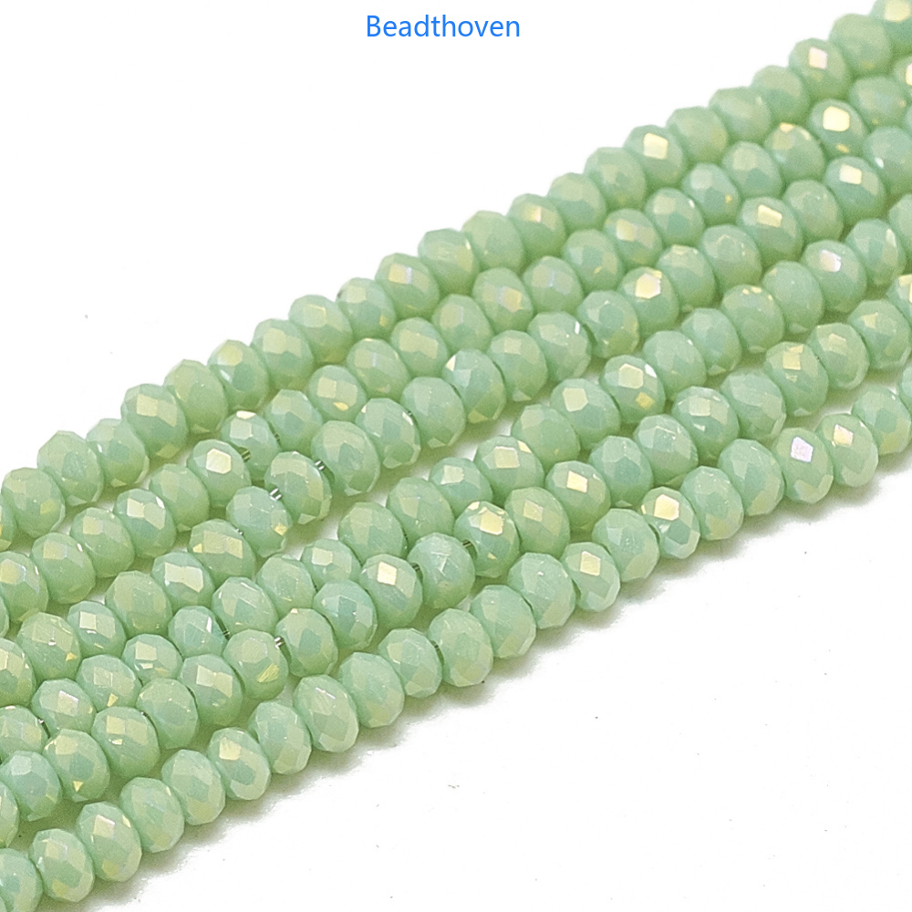 Set 200 Hạt Thủy Tinh Màu Xanh Dương Nhạt 2.5x1.5mm Lỗ: 0.8mm Khoảng 200 Cái / Sủa 12.2inches