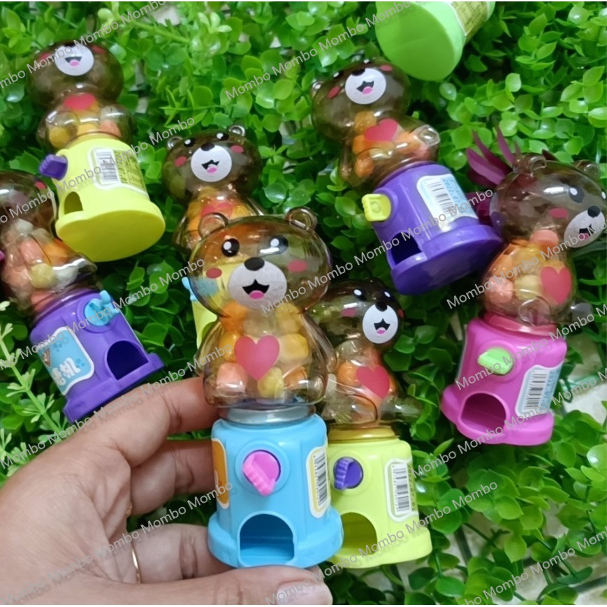 Máy bắn kẹo hình gấu Machine Toy Candy Rainbow