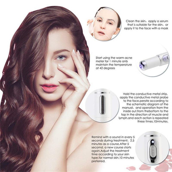 Xóa nếp nhăn mụn trứng cá  Laser Pen Loại bỏ đốm da Chống giãn tĩnh mạch nhện Eraser Điều trị di động Y tế Ánh sáng xanh Trị liệu