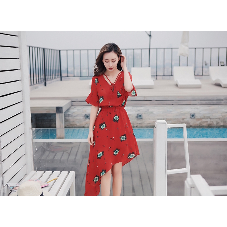 Đầm Chiffon Kiểu Thái Lan Thiết Kế Lệch Tà Cá Tính Cho Nữ | BigBuy360 - bigbuy360.vn