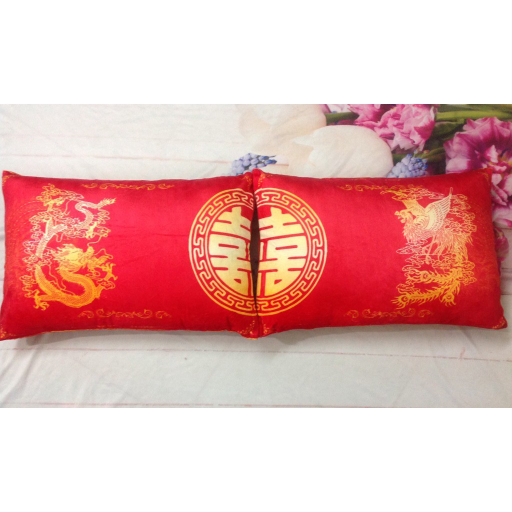 Cặp vỏ gối đôi Song hỷ