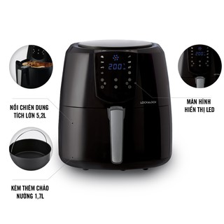 NỒI CHIÊN KHÔNG DẦU LOCK&LOCK EJF357BLK (5.2l)- 1800W (IB SHOP CHỌN QUÀ)