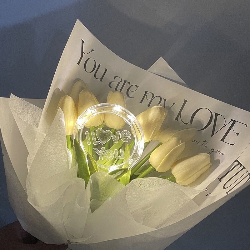 LED I Love You Night Light Birthday Cake Gift Packaging Decoration Neon Lamp Wedding Bouquet Party Christmas Supplies
