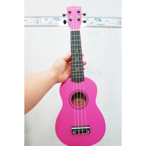 Đàn Ukulele Màu Hồng Trơn