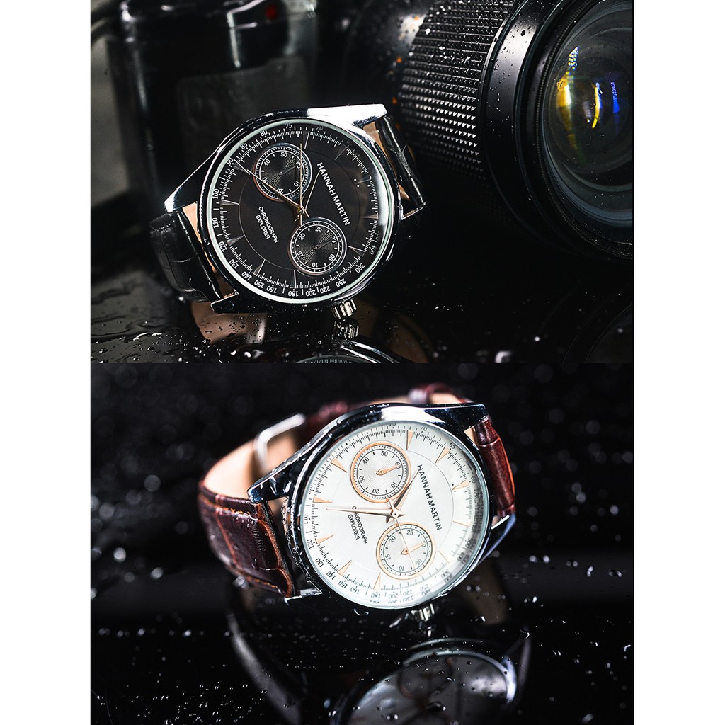Đồng Hồ Dây Da Nam HANNAH MARTIN HM12 cao Cấp - Nam Tính Trẻ Trung Năng Động Thiết Kế Sang Trọng | BigBuy360 - bigbuy360.vn