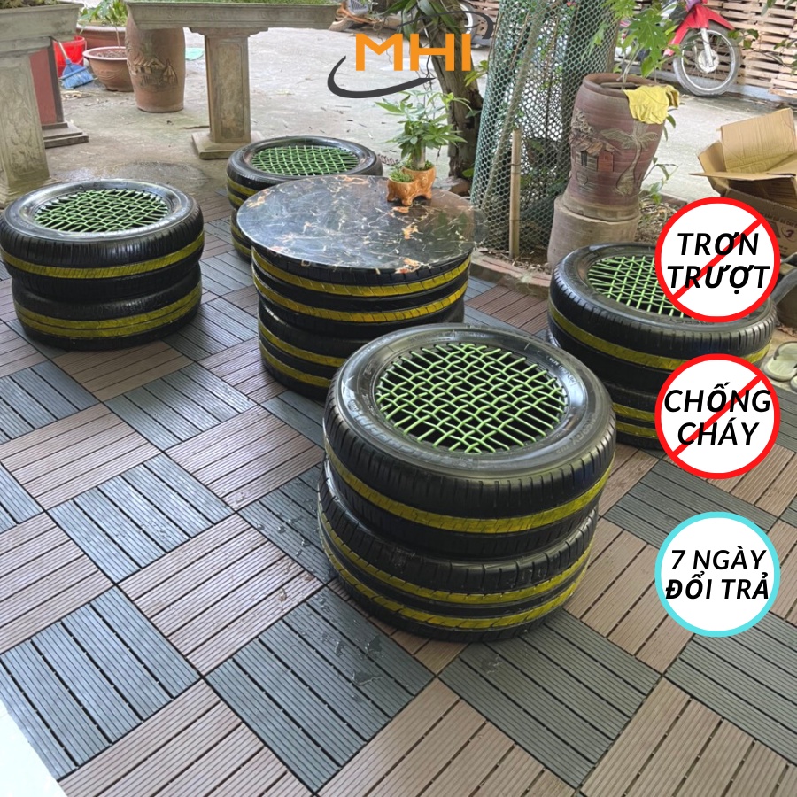 Miếng nhựa lót sàn MHI - ECO, Tấm Lót sàn Ban Công, Nhà Vệ Sinh, Bể Bơi, Sân vườn, Hồ Cá Koi, Tiểu Cảnh