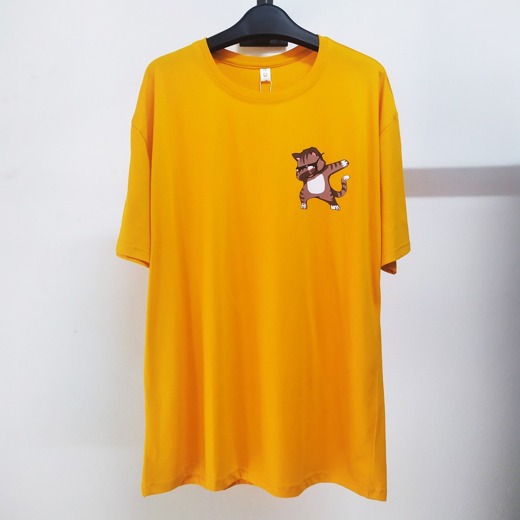 Áo Thun Vàng Unisex Form Rộng Cat Dab
