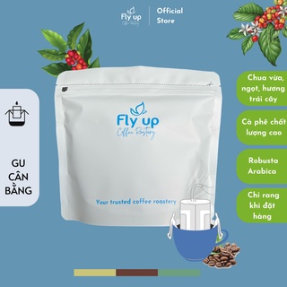 Cà phê túi lọc Dripbag gói 10 túi, Cafe túi lọc nguyên chất tiện lợi từ Fly Up Coffee Roastery