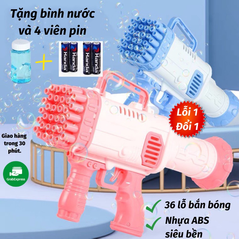 Đồ Chơi Cho Bé Súng Bắn Bong Bóng Xà Phòng 36 Nòng Loại Lớn Siêu Mạnh Moda.H