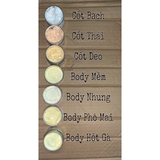 Size 30g test thử chất kem body trắng da
