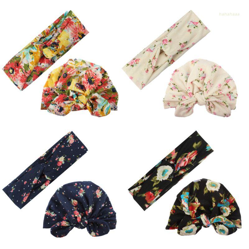 Set 2 băng đô vải đính nơ xinh xắn cho mẹ và bé