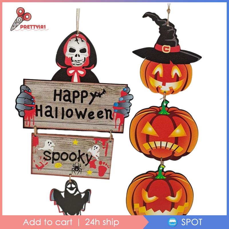 Biển Hiệu Treo Cửa Trước Trang Trí Halloween Prettyia1
