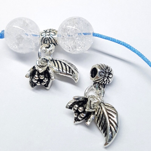 KHO SỈ  Charm treo bạc hoa lá - Hàng loại 1 cực đẹp PH284
