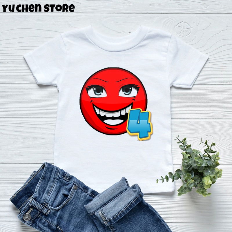 Áo Thun In Hoạt Hình Red Ball 4 3-13 Tuổi Dễ Thương Cho Bé Trai Gái