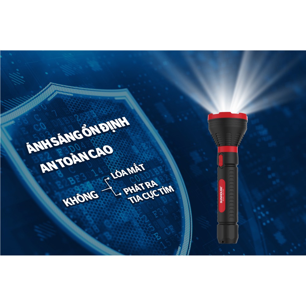 Đèn pin cầm tay LED SUNHOUSE SHE-4351 | BigBuy360 - bigbuy360.vn