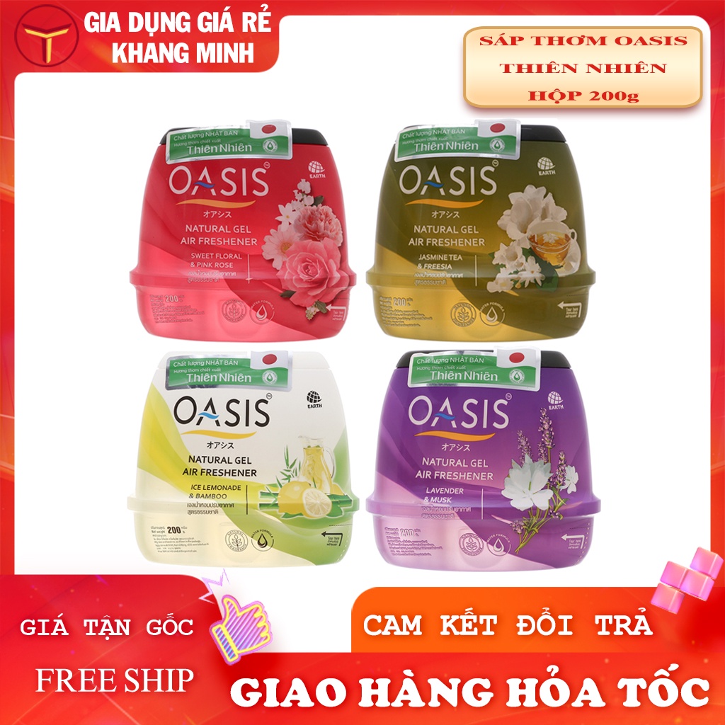 Sáp Thơm Oasis Hương Thơm Chiết Xuất Thiên Nhiên 200g Nhiều Hương Tự Chọn