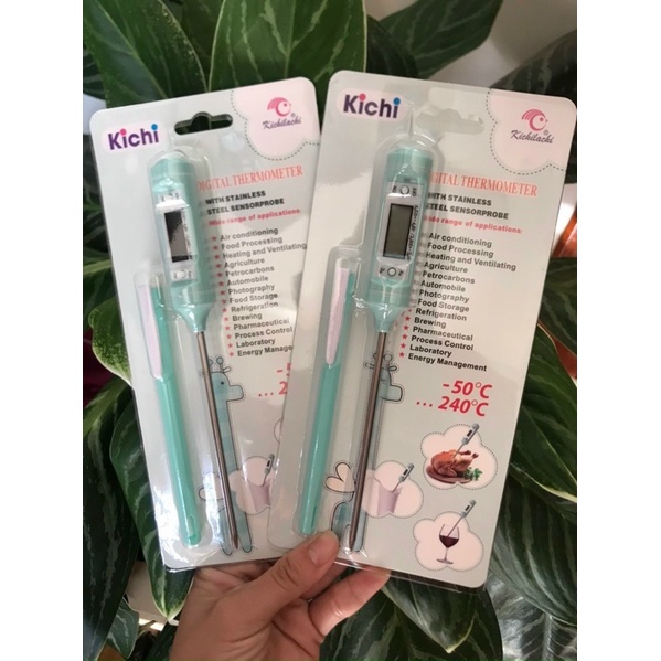 Nhiệt kế pha sữa loại đẹp Kichi, Nhiệt kế đo nhiệt độ nước