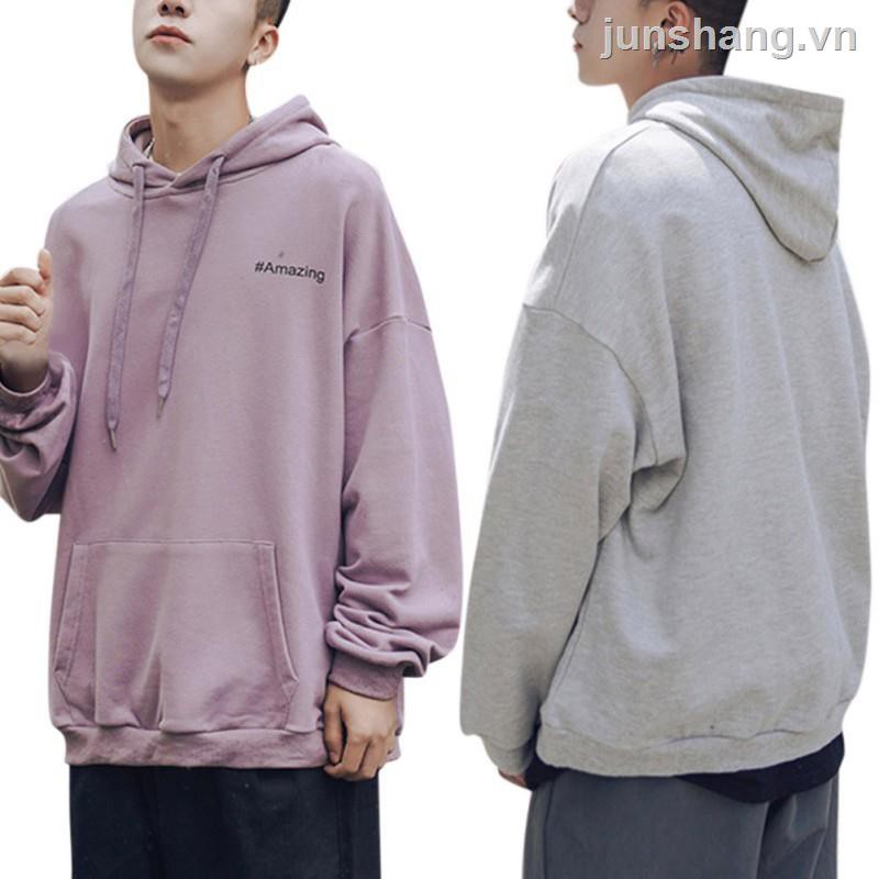 66✔►¤JS Men s long-sleeve hoodie with printed plush velvet hood