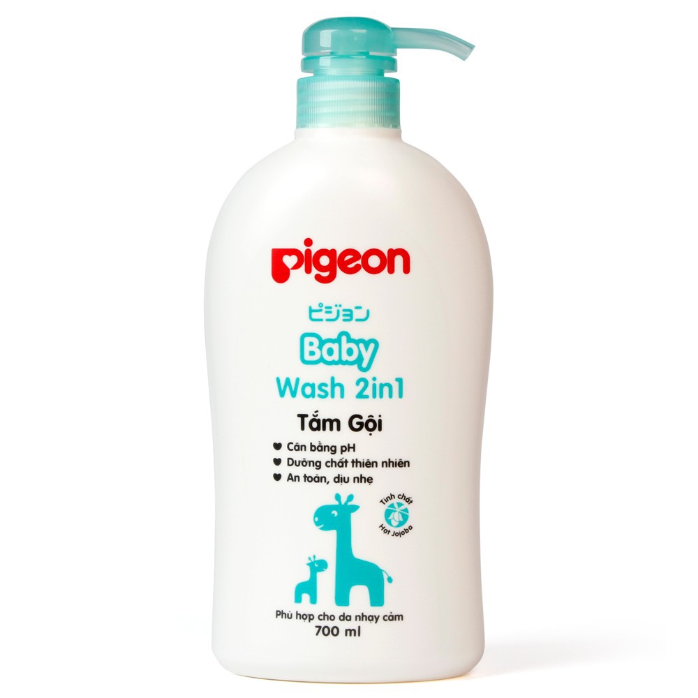 Sữa tắm gội cho bé 700ml tắm gội toàn thân Pigeon Baby Wash 2 trong 1 cho bé