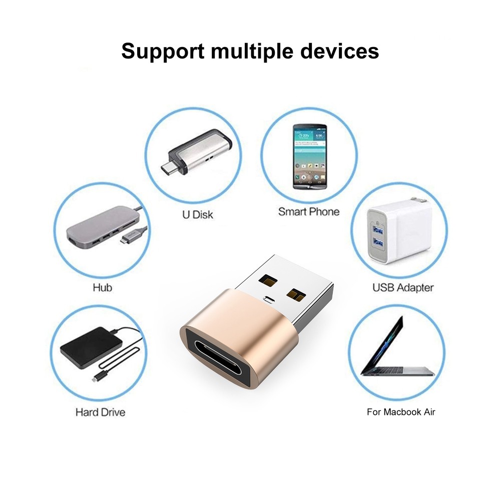 Set 2 đầu chuyển đổi từ giắc cắm Type-c sang cổng USB