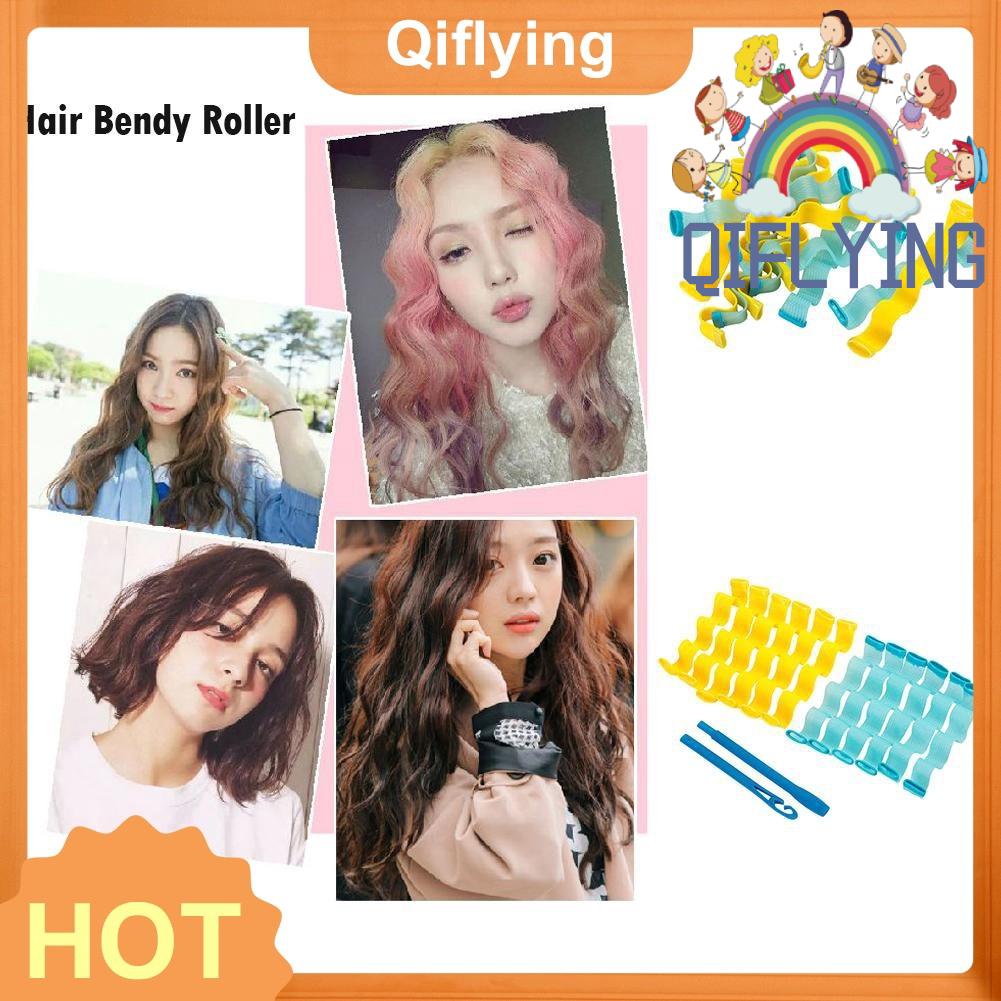 Bộ 12/18 dụng cụ mềm uốn xoăn tóc tiện dụng cho salon DIY