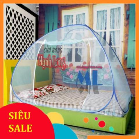 [ĐỪNG BỎ LỠ] Mùng chụp tự bung 1m4 x 2m Minh Long - HỒNG HOA