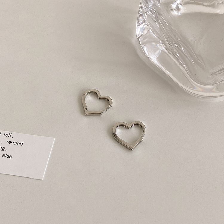 Hoa Tai Hình Trái Tim Đơn Giản Thời Trang Cho Nữ