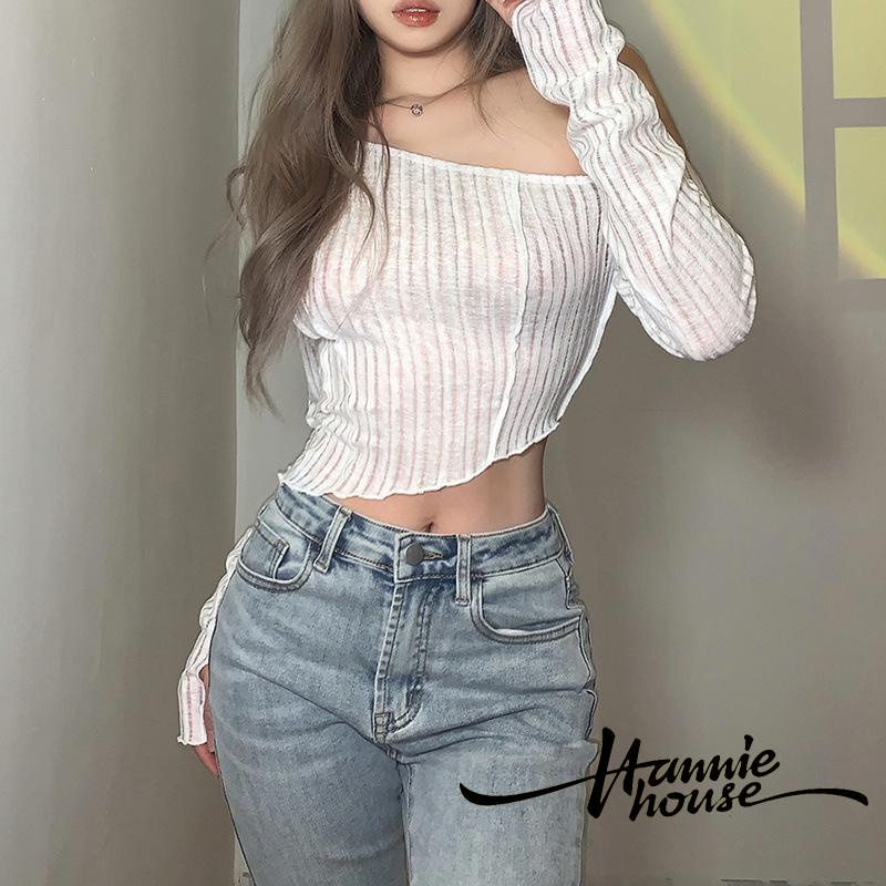 Áo thun tay dài hở vai thời trang cho nữ