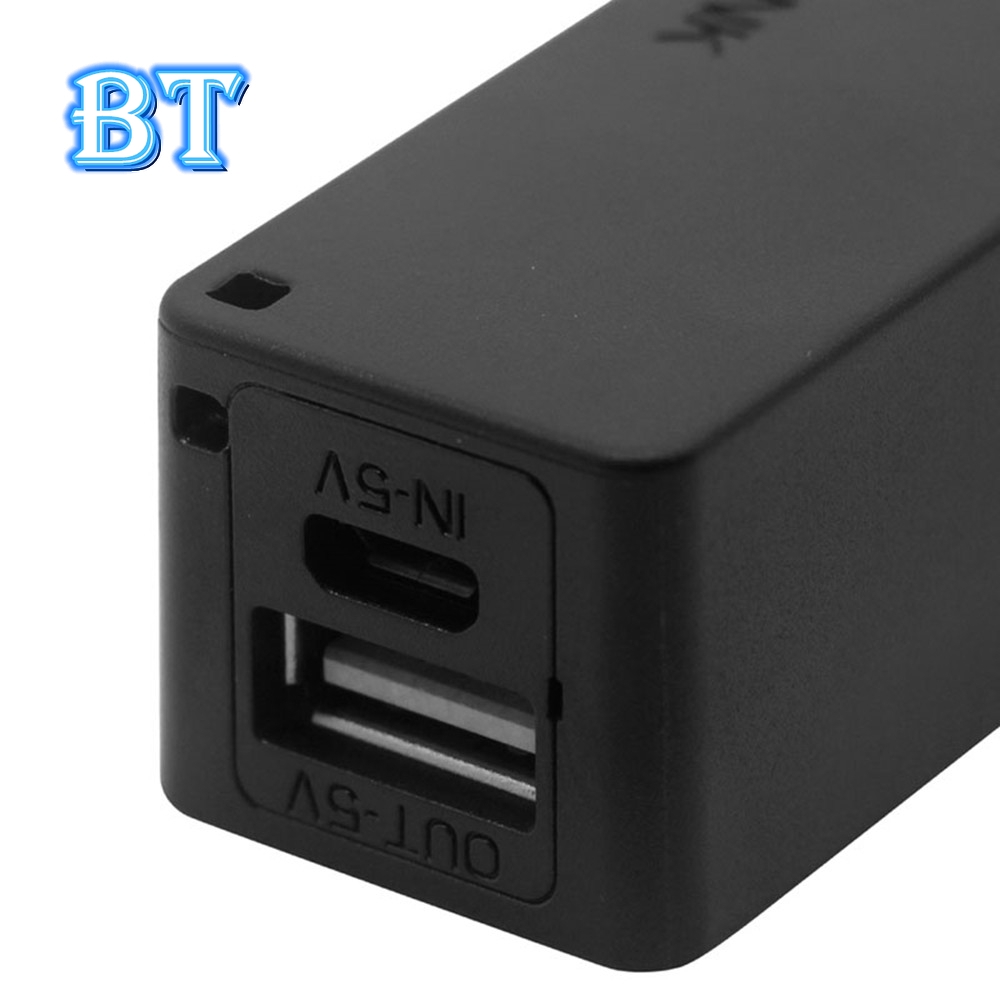 Hộp Sạc Pin Dự Phòng 18650 Diy Màu Đen